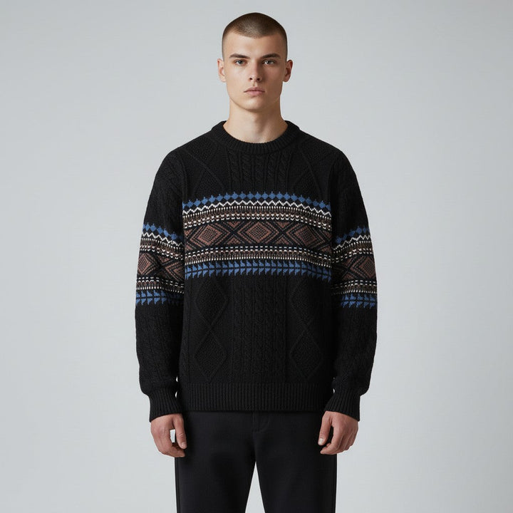 LAURENT MONACO | PULL EN MAILLE NORDIQUE POUR HOMME