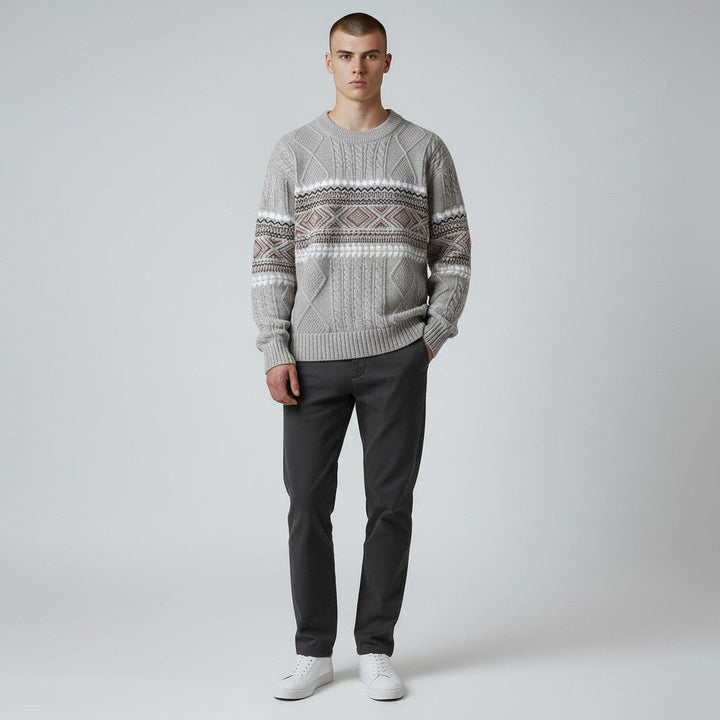 LAURENT MONACO | PULL EN MAILLE NORDIQUE POUR HOMME
