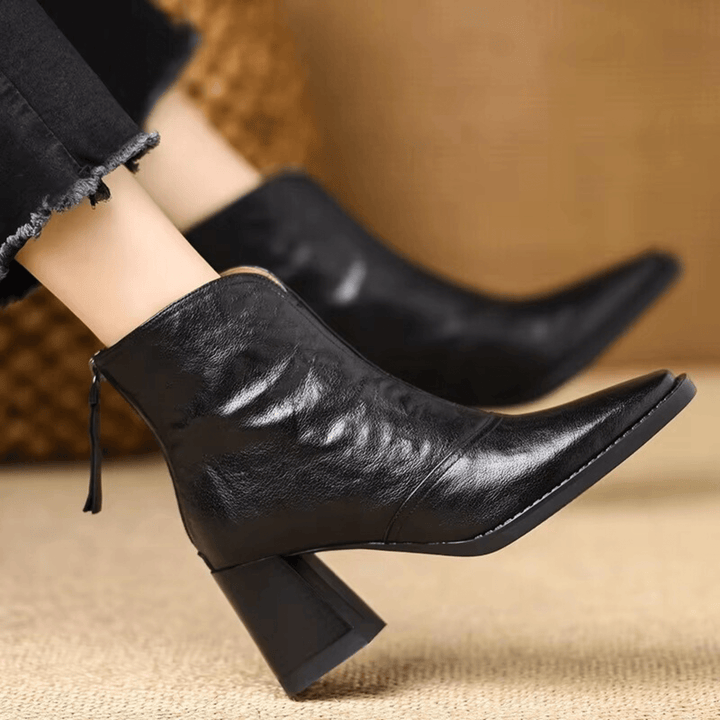 Pia | Bottines Élégantes à Talon Moyen