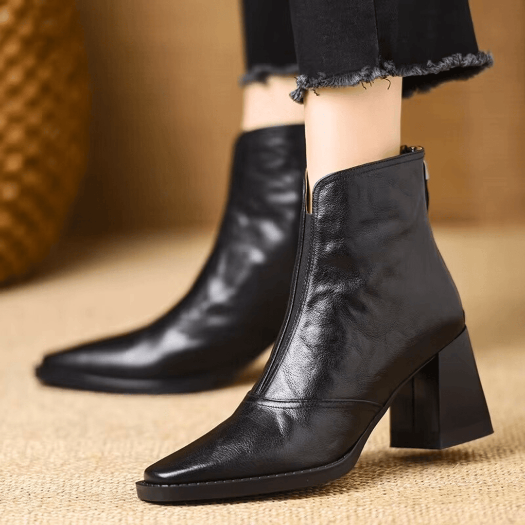 Pia | Bottines Élégantes à Talon Moyen