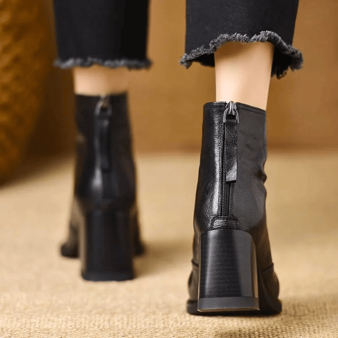 Pia | Bottines Élégantes à Talon Moyen