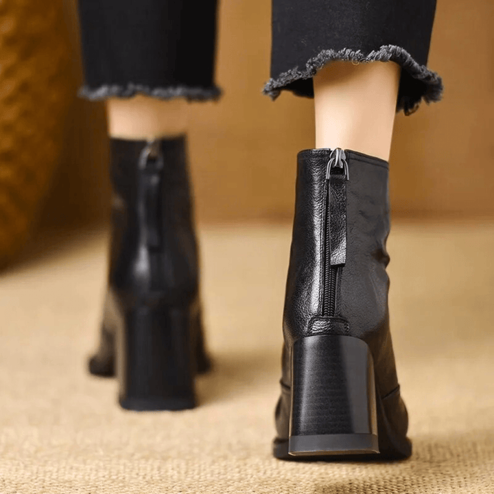 Pia | Bottines Élégantes à Talon Moyen