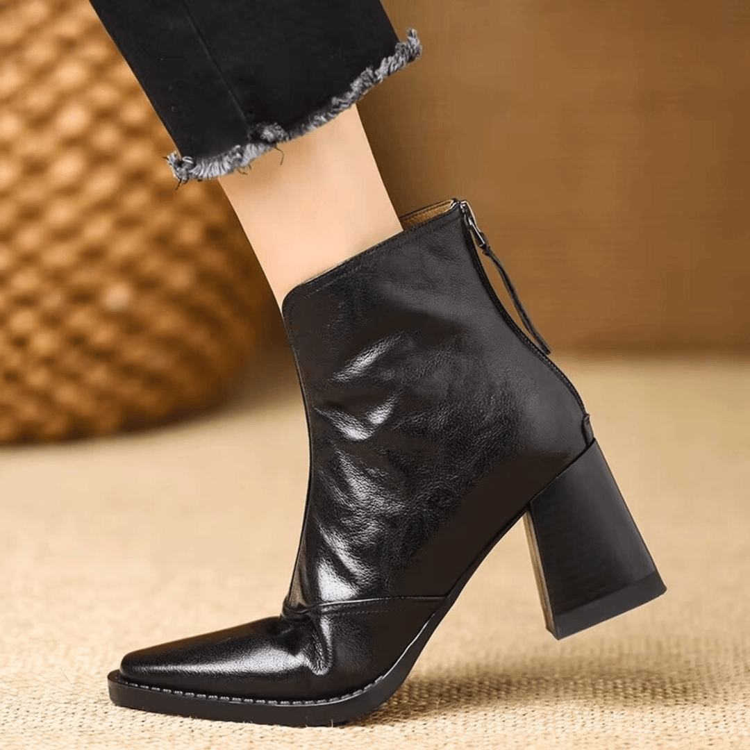 Pia | Bottines Élégantes à Talon Moyen