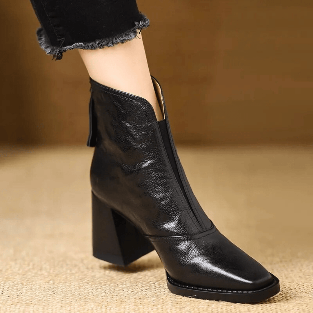 Pia | Bottines Élégantes à Talon Moyen