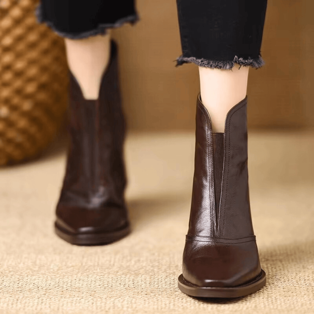 Pia | Bottines Élégantes à Talon Moyen