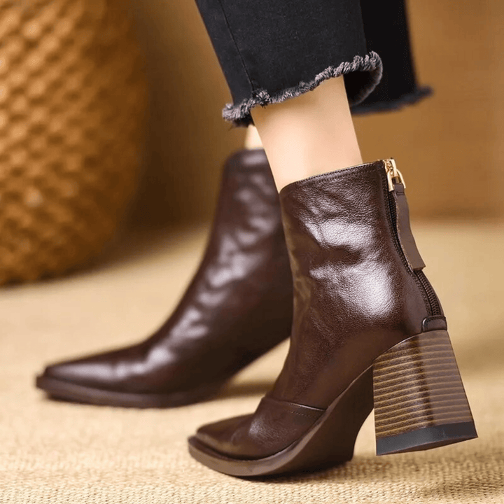 Pia | Bottines Élégantes à Talon Moyen