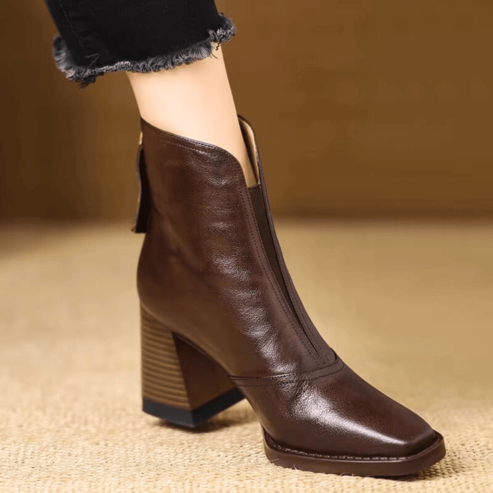 Pia | Bottines Élégantes à Talon Moyen