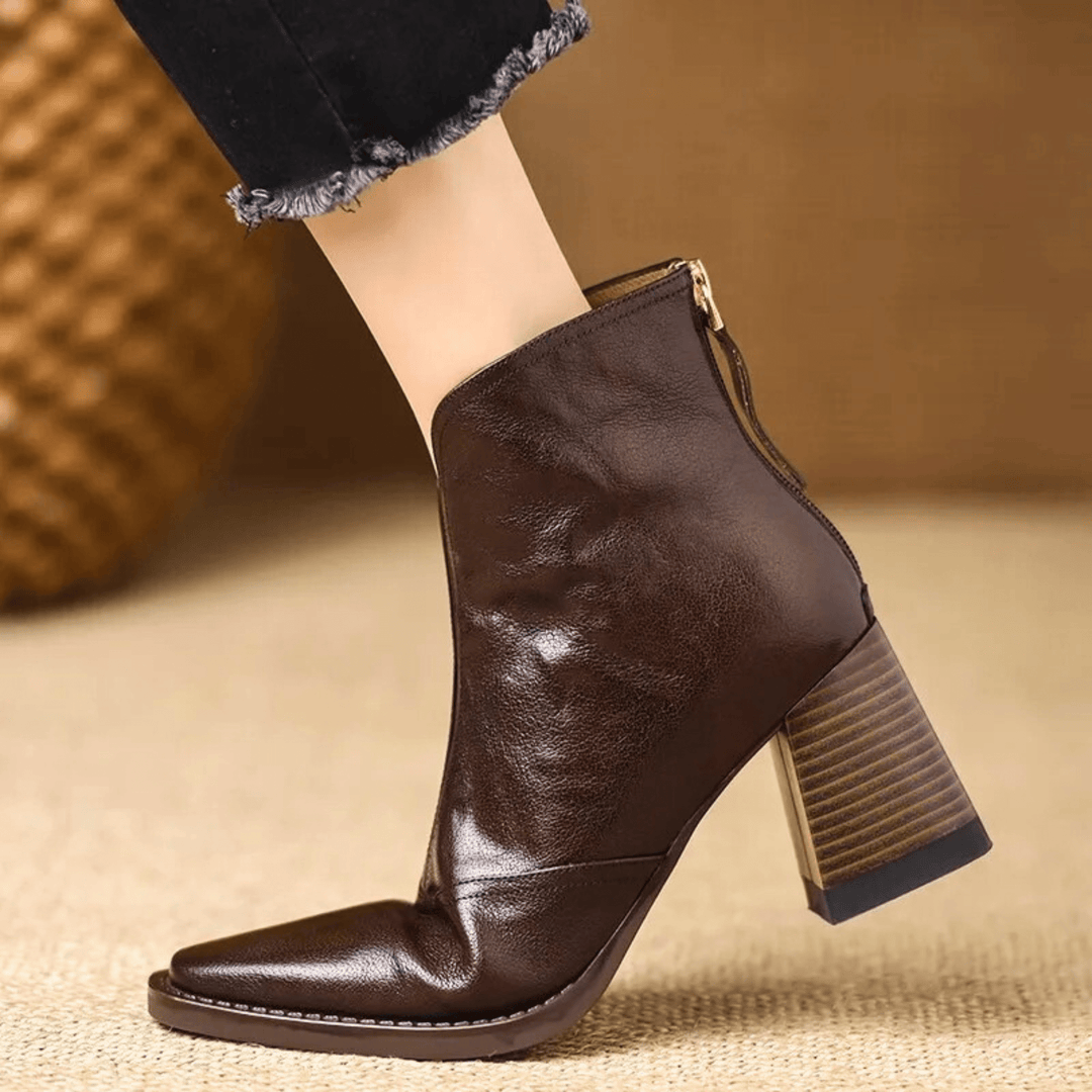 Pia | Bottines Élégantes à Talon Moyen