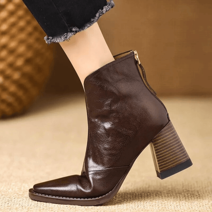 Pia | Bottines Élégantes à Talon Moyen