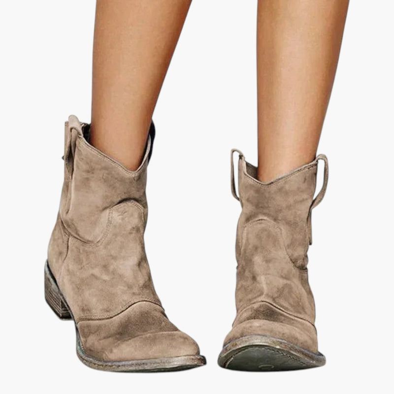 Pamela | Bottines Western avec Tirants et Semelle Texturée