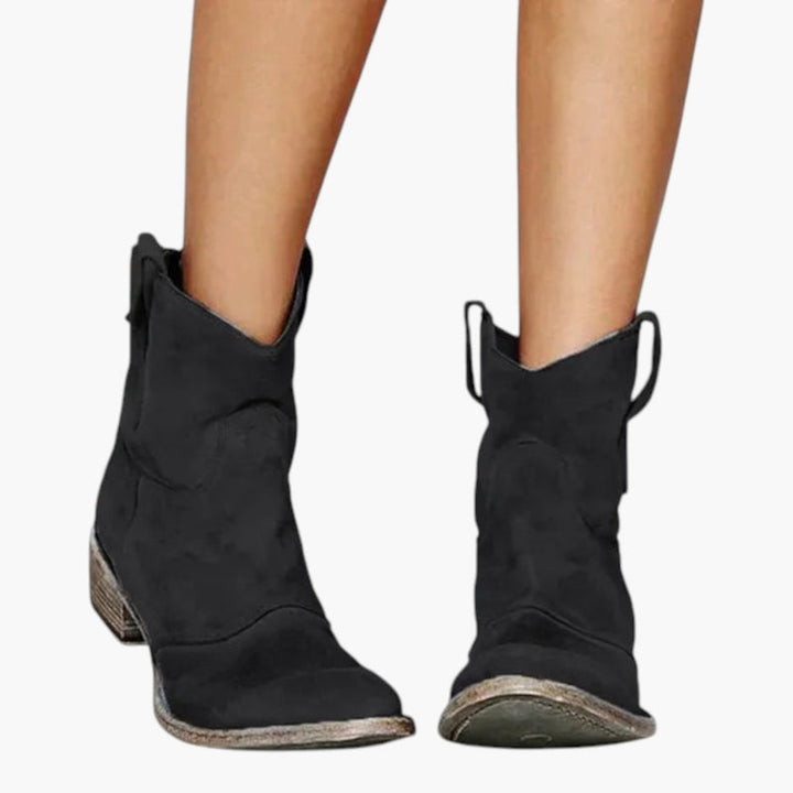 Pamela | Bottines Western avec Tirants et Semelle Texturée