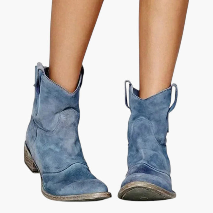 Pamela | Bottines Western avec Tirants et Semelle Texturée